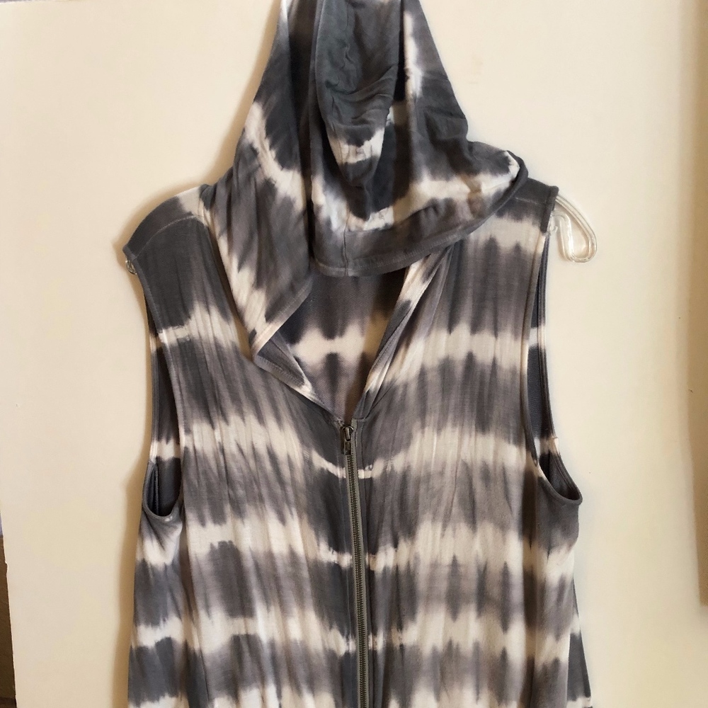 Grey and white vest